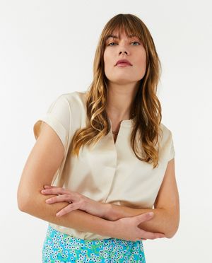 Chemises - Blouse &agrave; encolure djellaba
