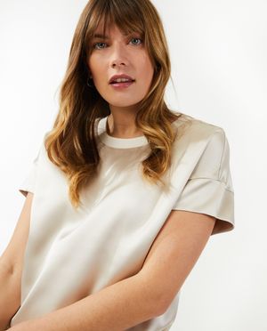 Blouse met satijnen schijn - Sora