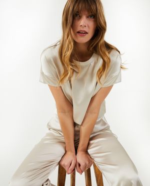 Hemden - Blouse met satijnen schijn