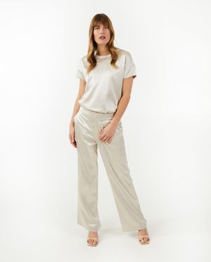 Chemises - Blouse &agrave; brillance satin&eacute;e