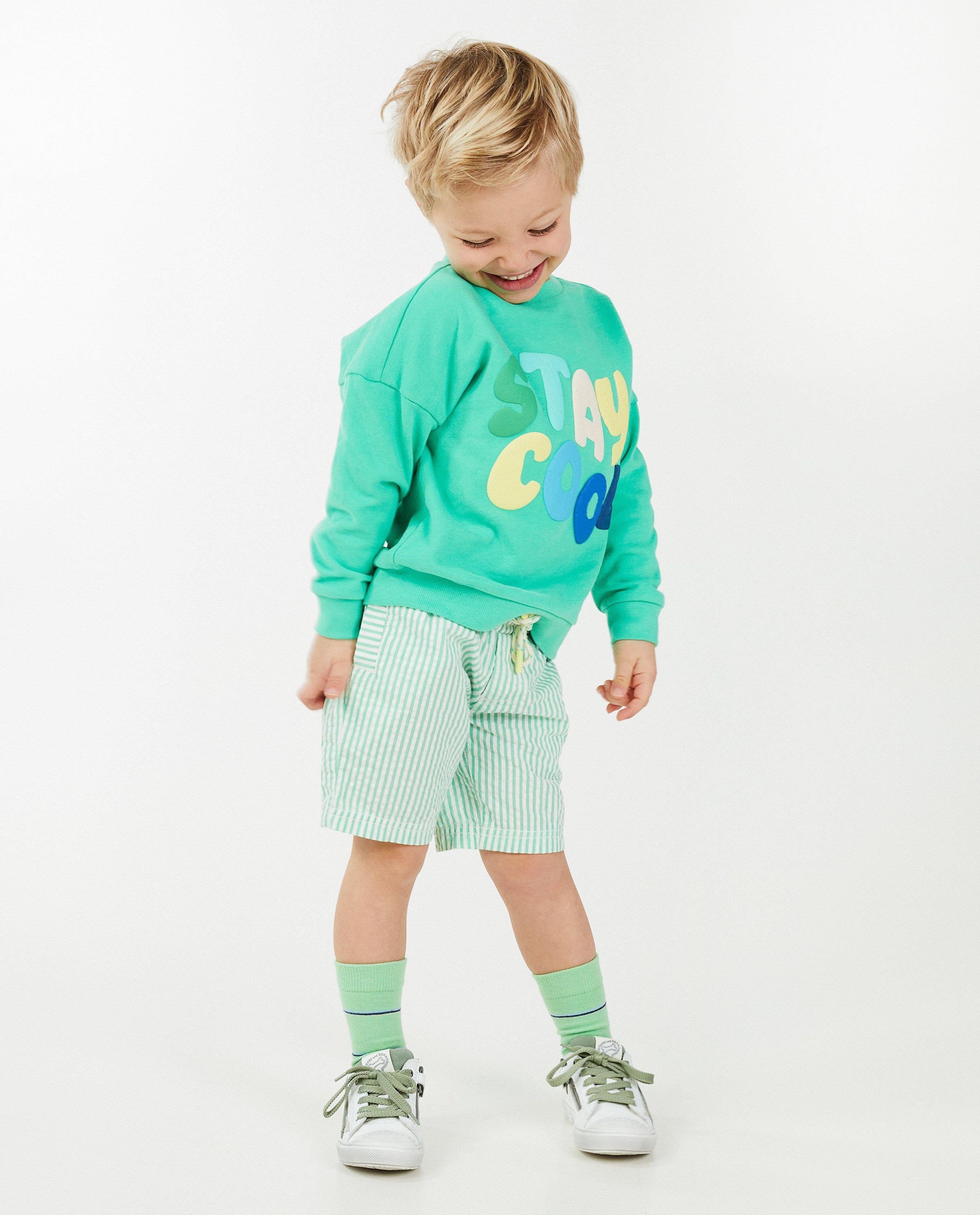 Groene sweater met opschrift - Kidz Nation