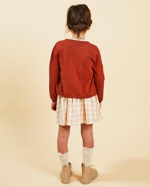 Cardigans - Cardigan rouge-brun, Communion
