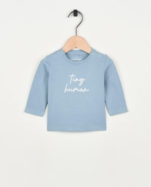 T-shirt &agrave; manches longues avec inscription - Newborn 50-68
