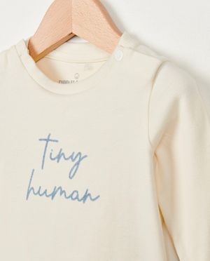 T-shirts - T-shirt &agrave; manches longues avec inscription