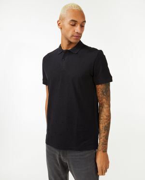 Polo's - Zwarte polo met print