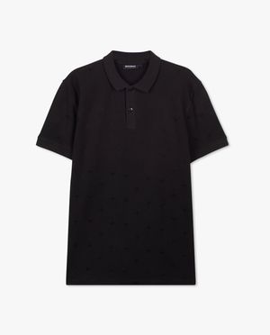 Polo's - Zwarte polo met print