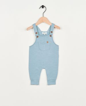 Blauwe jumpsuit van sweatstof - Newborn 50-68