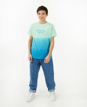 T-shirt met gradi&euml;nt - Fish & Chips