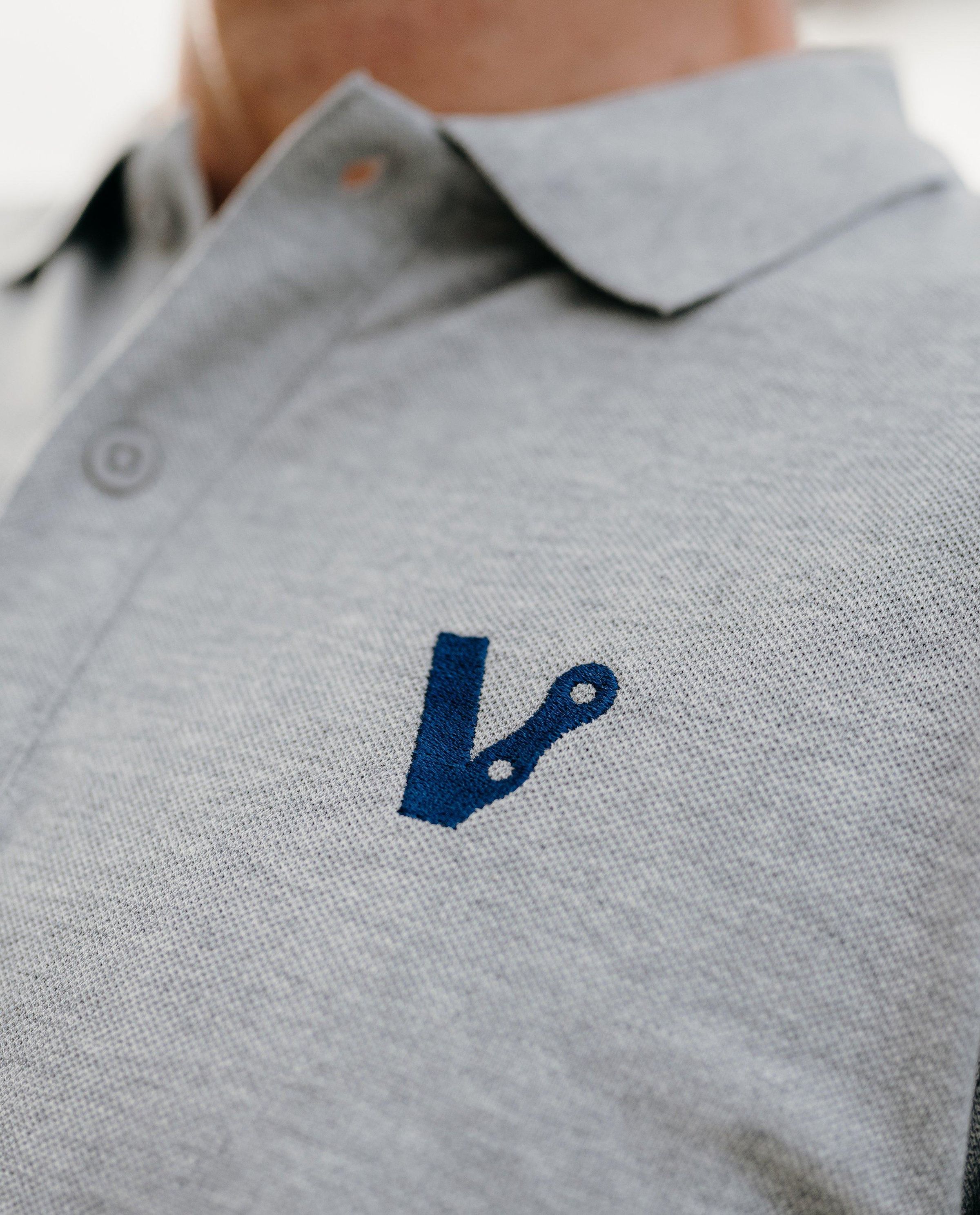 Polo met V-icon, heren - Vive le v&eacute;lo