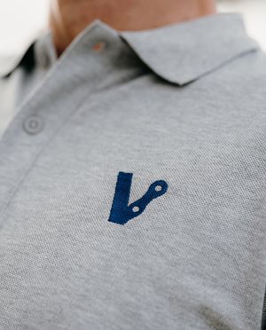 Polo met V-icon, heren - Vive le v&eacute;lo