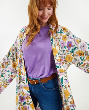 Kimono &agrave; imprim&eacute; floral - Sora