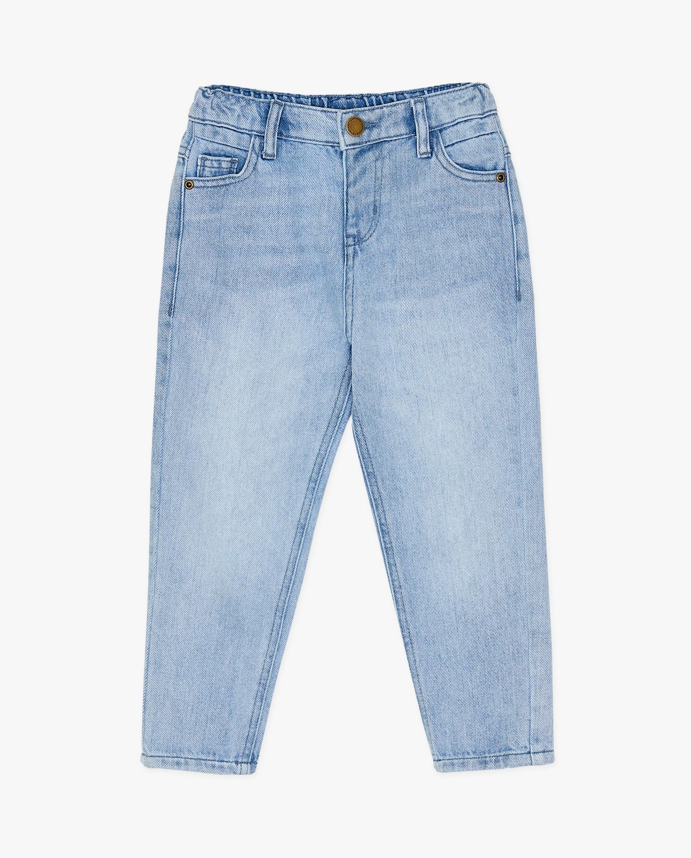 Jeans bleu clair avec bouton-pression - Enfant