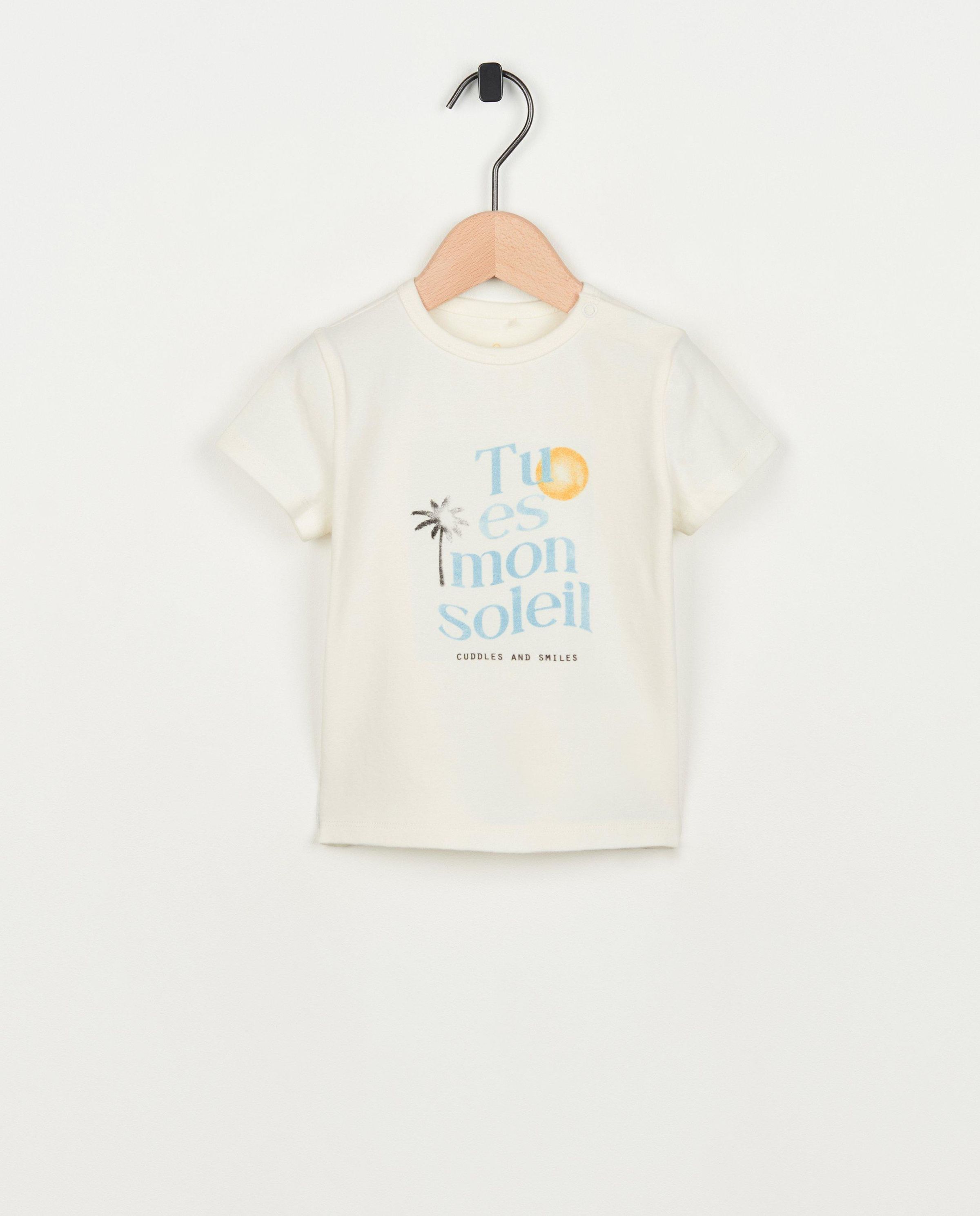 T-shirt met opschrift, FR - Cuddles and Smiles
