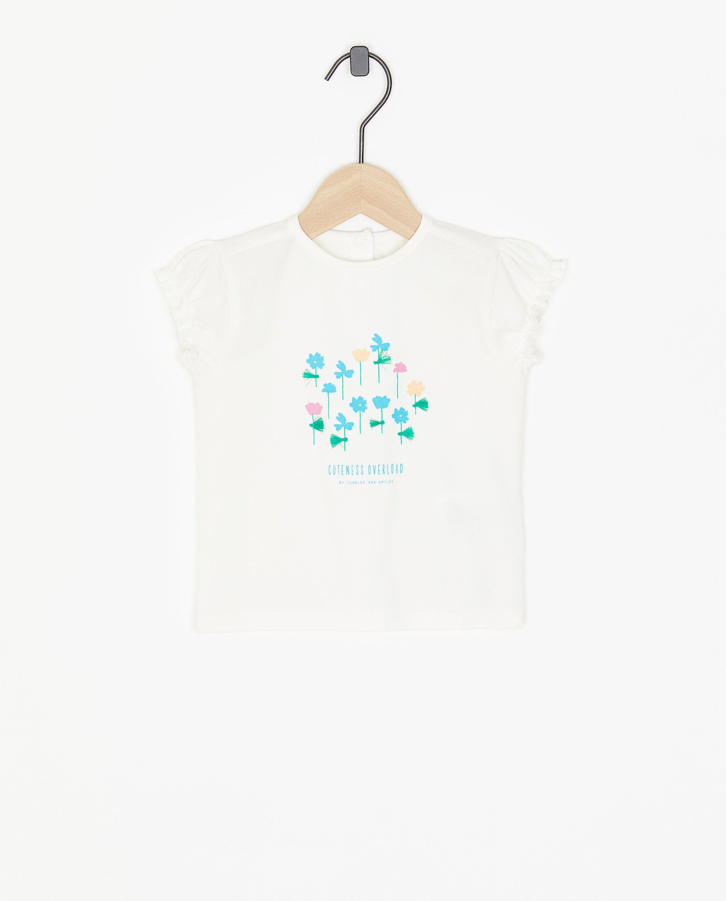 T-shirt met bloemenprint - Cuddles and Smiles