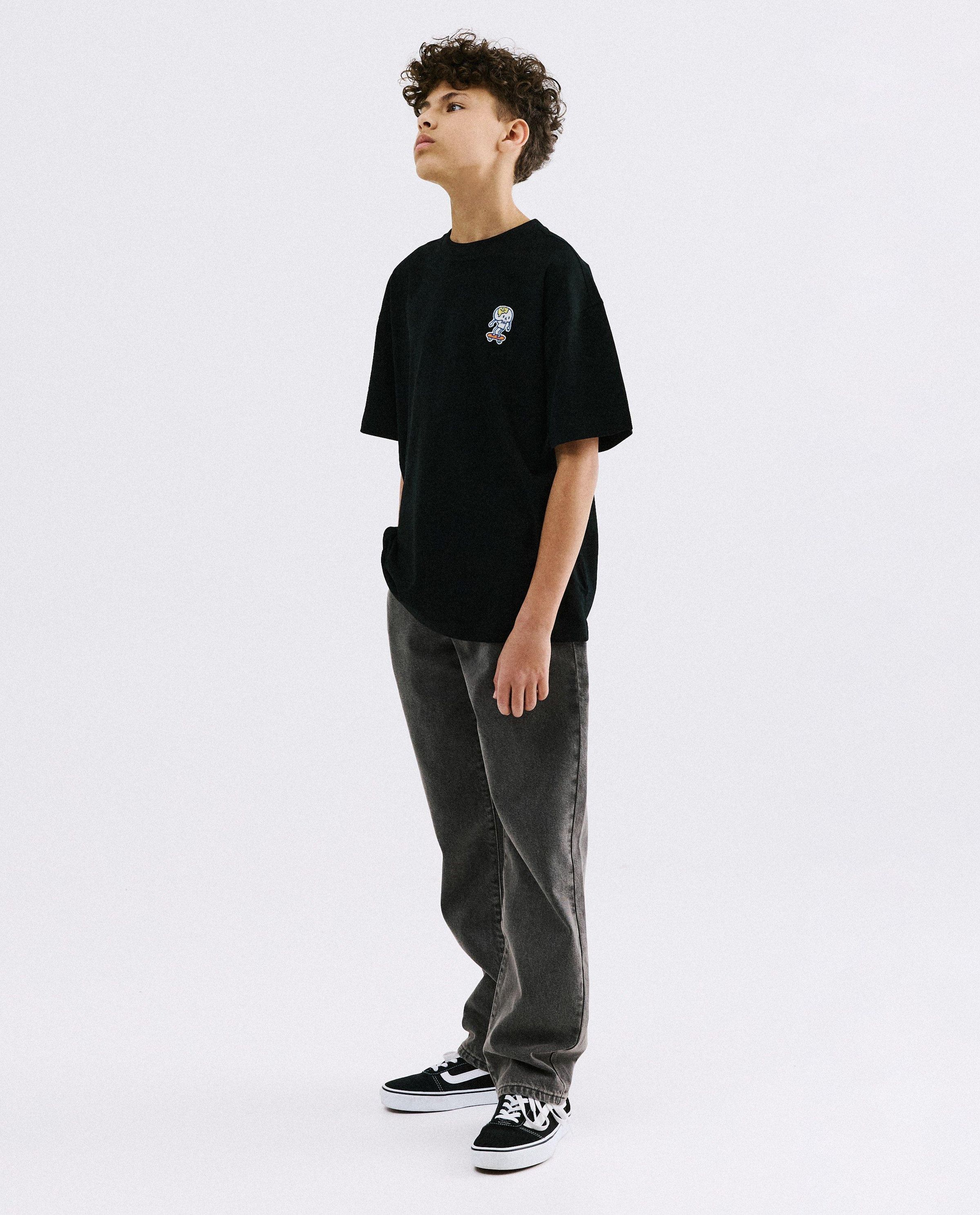 Donkergrijze jeans, loose fit - Fish & Chips
