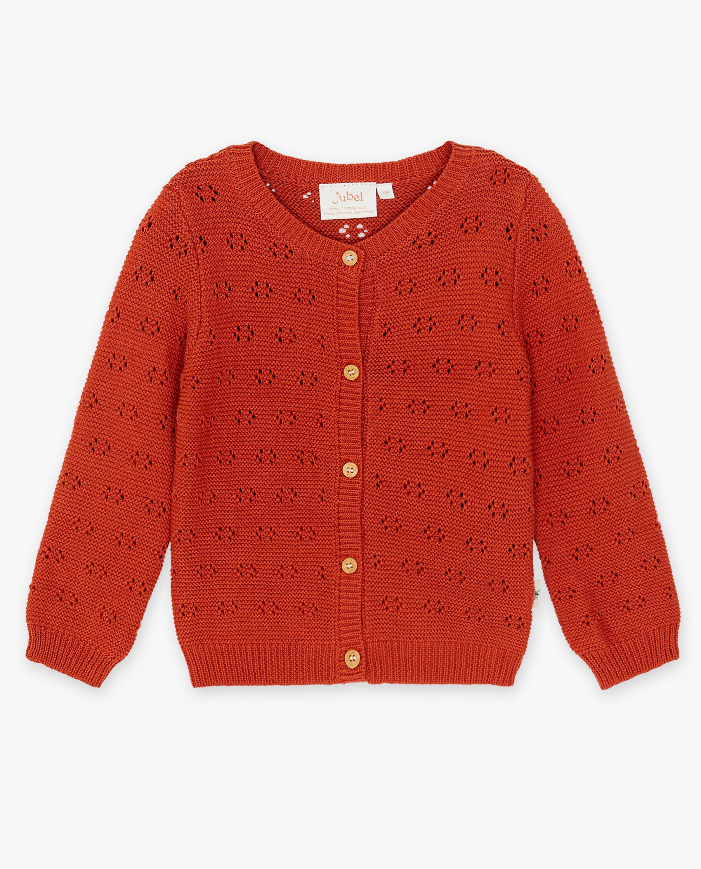 Cardigan tricot&eacute; &agrave; partie ajour&eacute;e - jubel
