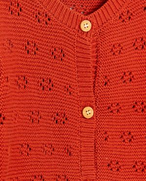 Cardigans - Cardigan tricot&eacute; &agrave; partie ajour&eacute;e