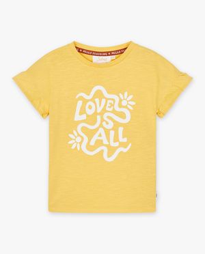 T-shirt jaune &agrave; inscription - jubel