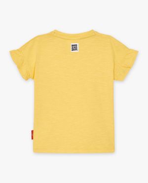 T-shirts - T-shirt jaune &agrave; inscription
