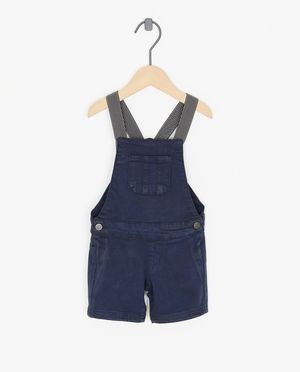 Shorts - Salopette bleu fonc&eacute;