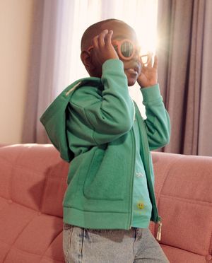 Gilet molletonn&eacute; vert avec fermeture &agrave; glissi&egrave;re - Fred + Ginger
