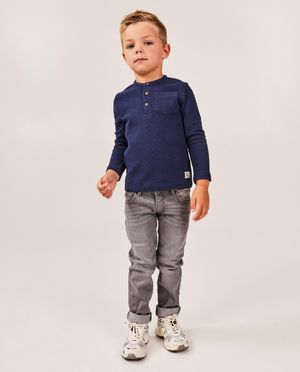 Grijze jeans, straight fit - Kidz Nation