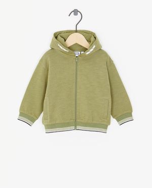 Cardigans - Gilet molletonn&eacute; &agrave; capuchon