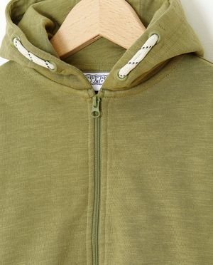 Cardigans - Gilet molletonn&eacute; &agrave; capuchon