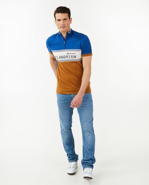 Polo met rits, heren - Baptiste