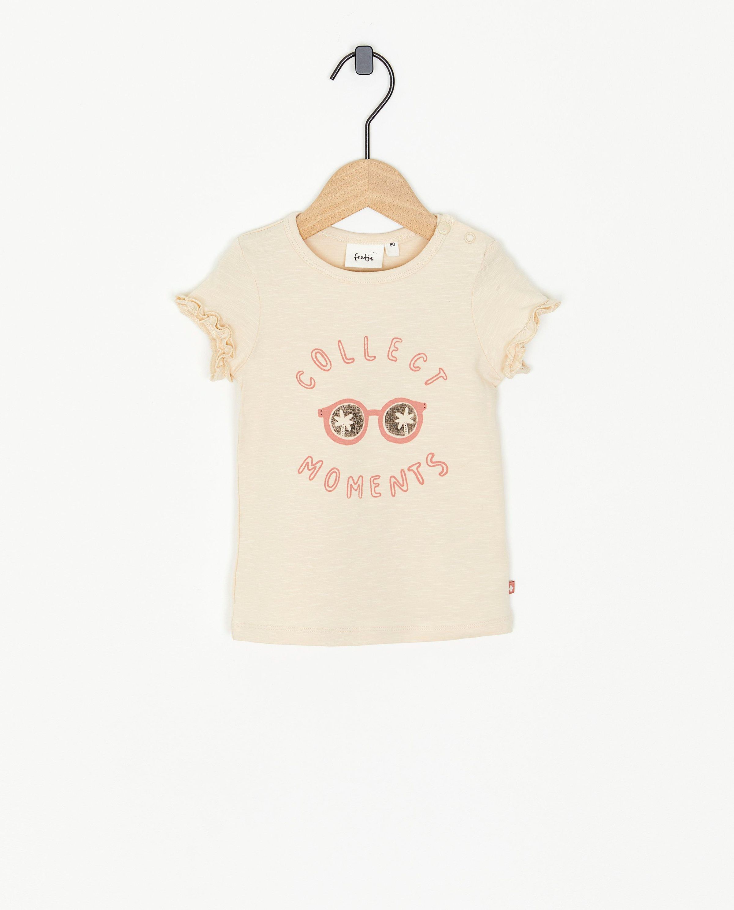 Offwhite T-shirt met print - Feetje