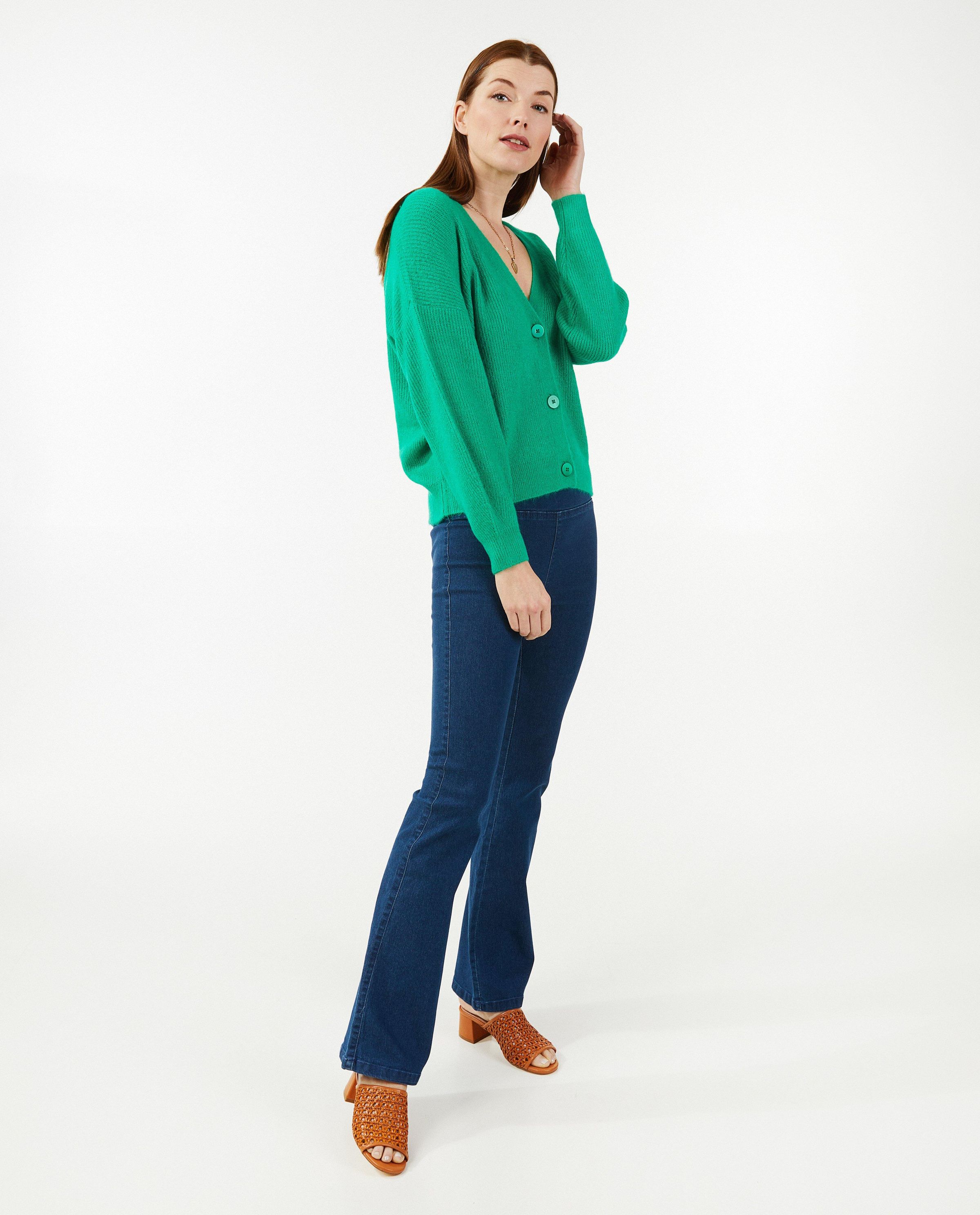 Jeggings bleu fonc&eacute;, coupe &agrave; pattes d&rsquo;&eacute;l&eacute;phant (flared) - OVS