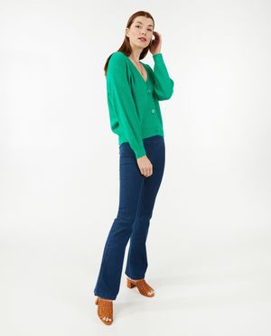Jeggings bleu fonc&eacute;, coupe &agrave; pattes d&rsquo;&eacute;l&eacute;phant (flared) - OVS