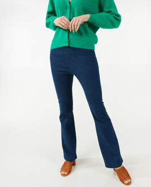 Pantalons - Jeggings bleu fonc&eacute;, coupe &agrave; pattes d&rsquo;&eacute;l&eacute;phant (flared)