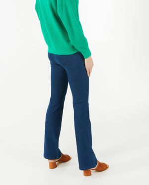 Pantalons - Jeggings bleu fonc&eacute;, coupe &agrave; pattes d&rsquo;&eacute;l&eacute;phant (flared)