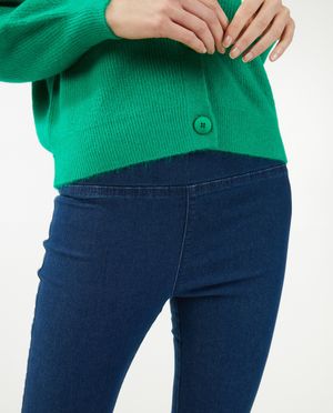 Pantalons - Jeggings bleu fonc&eacute;, coupe &agrave; pattes d&rsquo;&eacute;l&eacute;phant (flared)