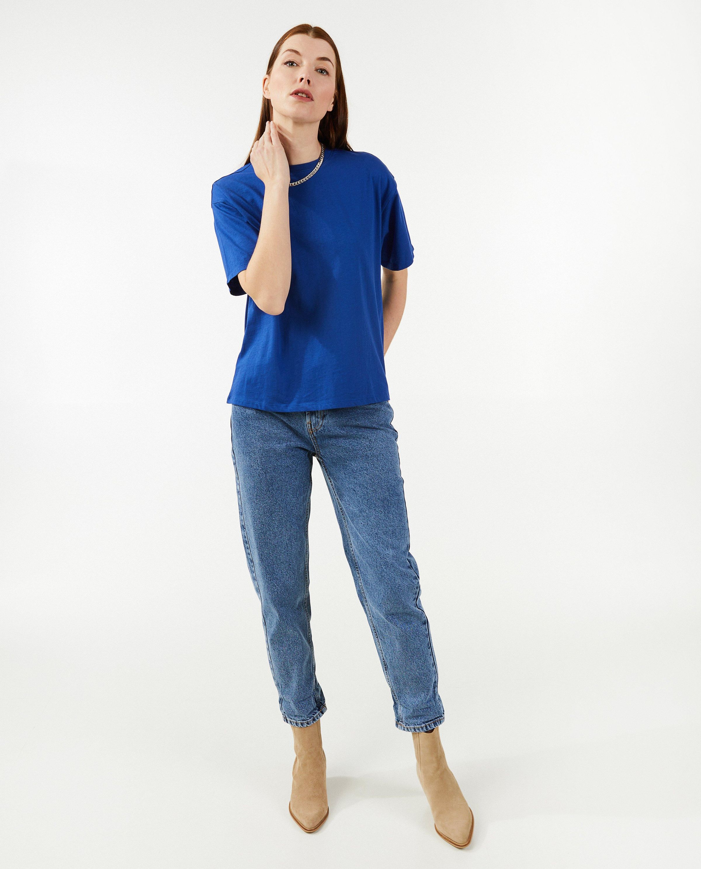 Jeans bleu, coupe mom - OVS