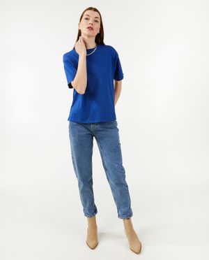 Jeans bleu, coupe mom - OVS