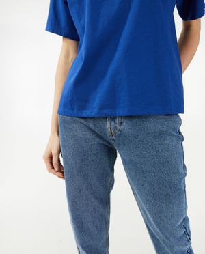 Jeans - Jeans bleu, coupe mom