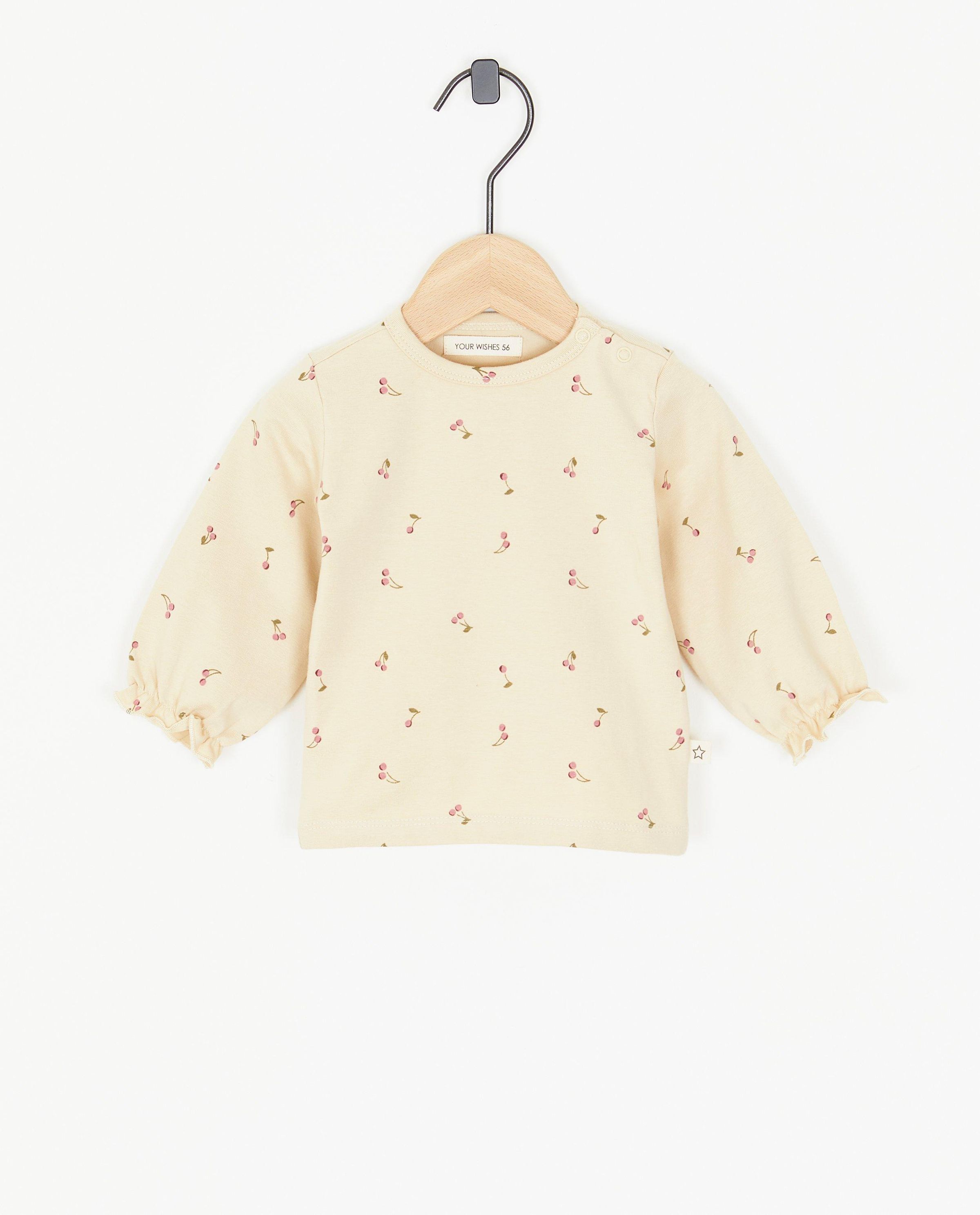 Beige longsleeve met print - Your Wishes