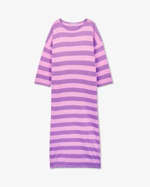 Robes - Robe violette &agrave; rayures