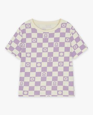 T-shirts - T-shirt avec imprim&eacute; &agrave; carreaux