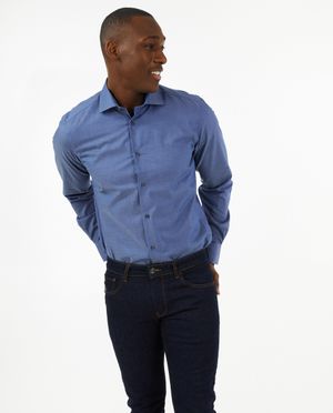 Chemises - Chemise bleu fonc&eacute;