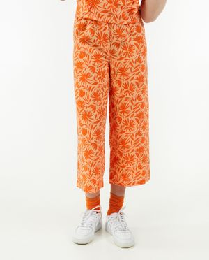 Pantalons - Pantalon fleuri, coupe droite