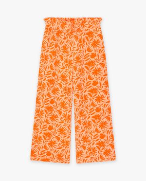 Pantalons - Pantalon fleuri, coupe droite