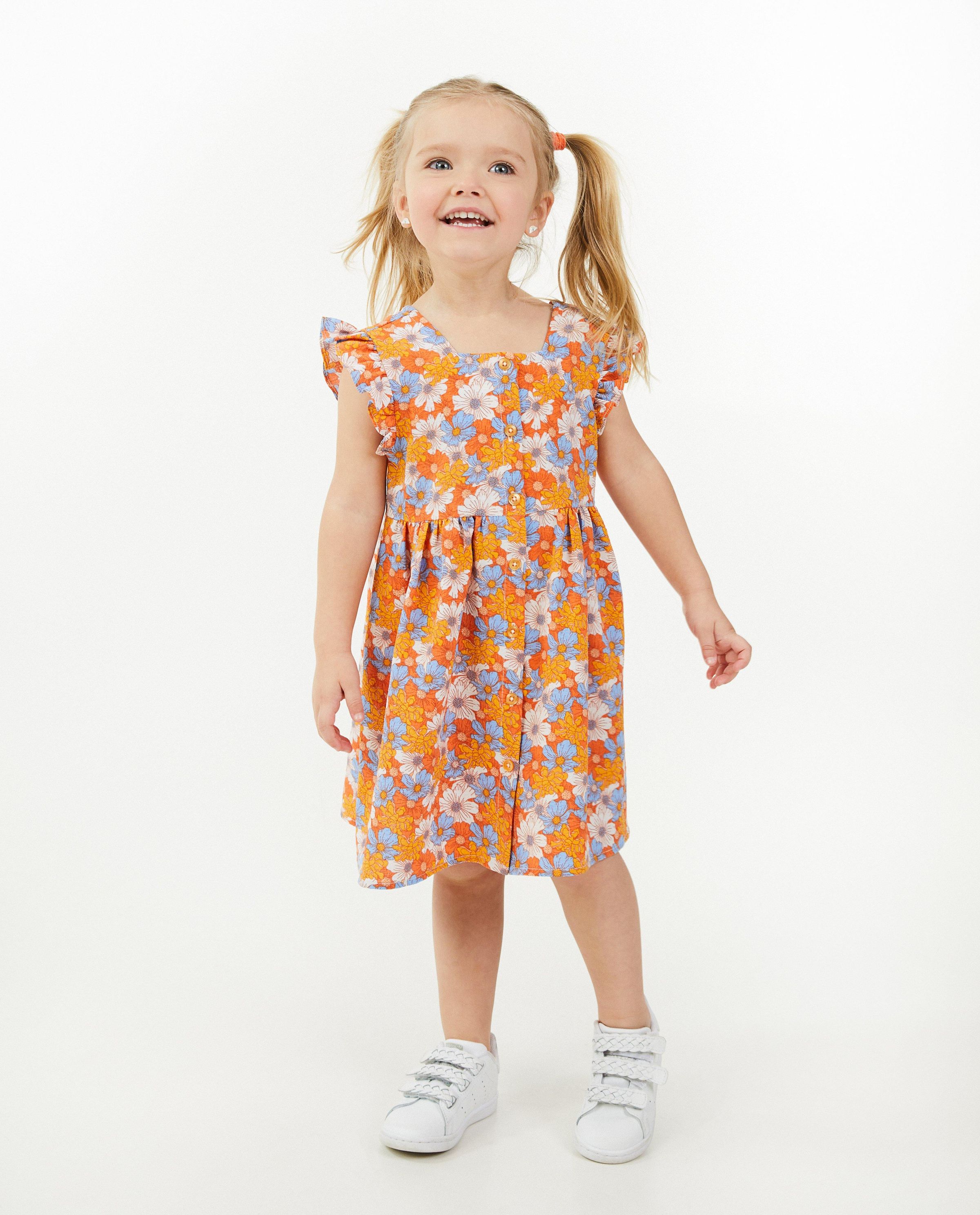 Robe orange boutonn&eacute;e - Milla Star