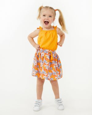 Top orange avec des broderies - Milla Star