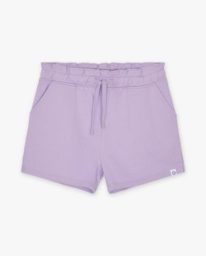Shorts - Short orange en mati&egrave;re molletonn&eacute;e