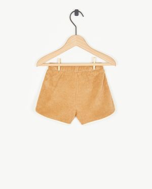 Shorten - Bruine short van spons
