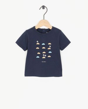 Blauw T-shirt met print - Cuddles and Smiles