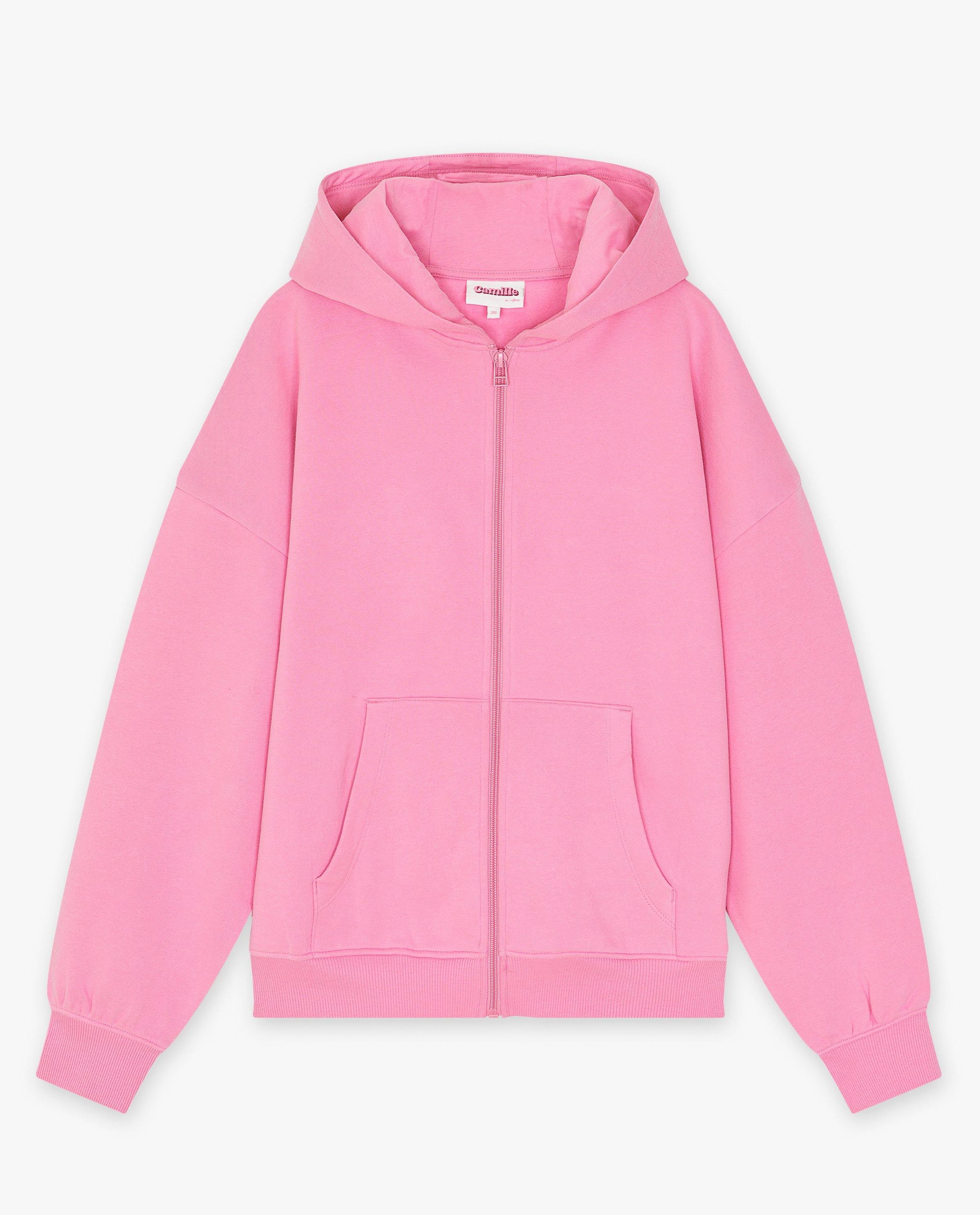 Roze sweatvest met kap, XXS-XL - CAMILLE x JBC